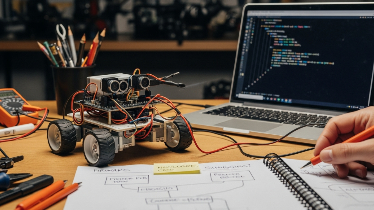 Identifying firmware errors in robot navigation